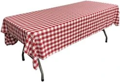 Gingham Tablecloth - Checkered Tablecloth For Parties, Picnics & More - Farmhouse Tablecloth - Spring Tablecloth - Picnic Tablecloth - Cloth Tablecloths For Rectangle Tables - 60”x84 Orange -Wilton Shop 51Omg53TqDL. AC