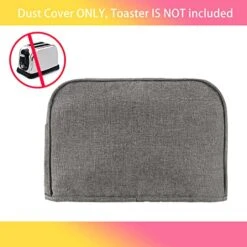 2 Slice Toaster Cover, Bread Toaster Oven Dustproof Cover With Pockets, Waterproof Kitchen Small Appliance Cover Broiler Appliance Organizer Bag Anti Fingerprint Protection Woman Gifts (S, Grey) -Wilton Shop 51OxOI0NSwL