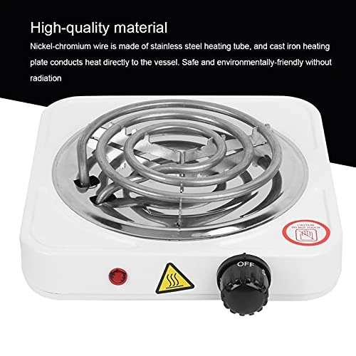 Electric Single Burner, 1000W Stainless Steel Portable Single Burner, 21x21x7.5cm, Household Square Single Tube Electric Furnace, For Cooking, Boiling Water 5 Electric Single Burner, 1000W Stainless Steel Portable Single Burner, 21x21x7.5cm, Household Square Single Tube Electric Furnace, For Cooking, Boiling Water - Image 3