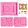 3 Pieces Pink Picture Frames Silicone Mold For Cake Decorating Sugar Gum Paste Chocolate Cookies Resin Polymer Clay 1 3 Pieces Pink Picture Frames Silicone Mold For Cake Decorating Sugar Gum Paste Chocolate Cookies Resin Polymer Clay -Wilton Shop 51P0OxV2ZdL