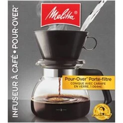 Melitta Pour-Over Coffee Brewer W/ Glass Carafe, Holds 6 - 6 Oz Cups, Black -Wilton Shop 51P2ZwoeE8L