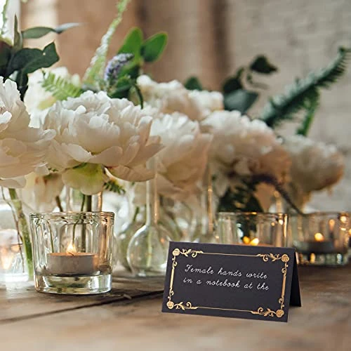 100 Pieces Black Place Cards For Weddings Or Party, Scored For Easy Folding, Place Cards For Table Setting, Food Tent Labels, Table Tent Cards For Receptions Parties Events Celebrations 8 100 Pieces Black Place Cards For Weddings Or Party, Scored For Easy Folding, Place Cards For Table Setting, Food Tent Labels, Table Tent Cards For Receptions Parties Events Celebrations - Image 6