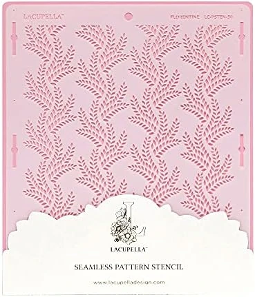 Acupella Cake Stencil - Seamless Delicate Pattern For Decorating Tall Double Barrel Cake To Use With Buttercream, Royal Icing, Ganache, Paint, Airbrush (Deidra) 9 Acupella Cake Stencil - Seamless Delicate Pattern For Decorating Tall Double Barrel Cake To Use With Buttercream, Royal Icing, Ganache, Paint, Airbrush (Deidra) - Image 7