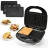 3 In 1 Sandwich Maker, Portable Waffle Iron Maker, Electric Panini Press With Removable Non-Stick Plates LED Indicator Lights, Cool Touch Handle For Breakfast Toaster, Grilled Cheese Bacon And Steak 1 3 In 1 Sandwich Maker, Portable Waffle Iron Maker, Electric Panini Press With Removable Non-Stick Plates LED Indicator Lights, Cool Touch Handle For Breakfast Toaster, Grilled Cheese Bacon And Steak -Wilton Shop 51PCfFnrW2L