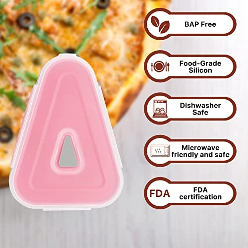 GENERIC Pizza Storage Container,Expandable Red Pizza Slice Container With 5 Microwavable Serving Trays,Reusable Pizza Keeper Of Leftover Pizza 7 GENERIC Pizza Storage Container,Expandable Red Pizza Slice Container With 5 Microwavable Serving Trays,Reusable Pizza Keeper Of Leftover Pizza - Image 5