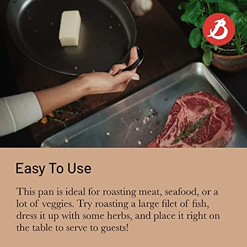 De Buyer MINERAL B Carbon Steel Oval Roasting Pan - Ideal For Roasting Meat, Seafood & Veggies - Naturally Nonstick - Made In France 5 De Buyer MINERAL B Carbon Steel Oval Roasting Pan - Ideal For Roasting Meat, Seafood & Veggies - Naturally Nonstick - Made In France - Image 3