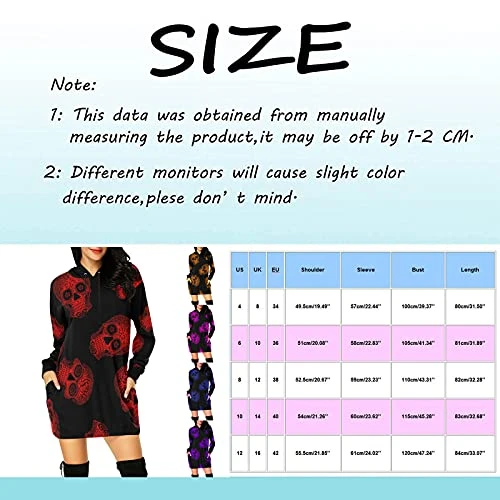 VODMXYGG Womens Pullover Dress Long Sleeve Printed Halloween Skull Print Sweatshirt Casual Fashion Basic Tops 7 VODMXYGG Womens Pullover Dress Long Sleeve Printed Halloween Skull Print Sweatshirt Casual Fashion Basic Tops - Image 5