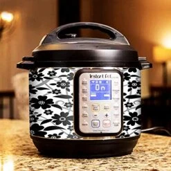 KRAFT'D Wrap For Instant Pot Smart Wifi 6 Quart | Fits InstaPot SmartWifi 6QT | White Black Flowers Floral Print 7 KRAFT'D Wrap For Instant Pot Smart Wifi 6 Quart | Fits InstaPot SmartWifi 6QT | White Black Flowers Floral Print -Wilton Shop 51PL4zs5glL