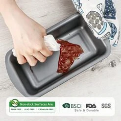 8.5 X 4.5 Bread Pan Set Of 3, 6 X 3.3 X 2 Mini Loaf Pan Set Of 3, 8-Cavity Mini Loaf Pan For Baking Bread -Wilton Shop 51PXBkJXeuL