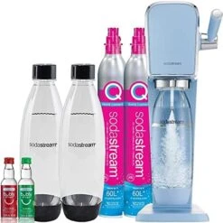 SodaStream Art Sparkling Water Maker Bundle (Black), With CO2, DWS Bottles, And Bubly Drops Flavors -Wilton Shop 51PhdEe2shL. AC