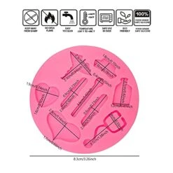 DIY Medical Equipment Silicone Cake Mold, First Aid Kit Model Molds, Thermometer, Stethoscope, Nurse Cap, Chocolate Clay Mould, Pink (083) -Wilton Shop 51PosUe1U8S