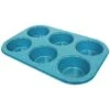 Toaster Oven 6 Cup Muffin Pan NonStick Ceramic Coated (Blue Granite) 1 Toaster Oven 6 Cup Muffin Pan NonStick Ceramic Coated (Blue Granite) -Wilton Shop 51Pqrus58xL