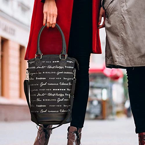 Wine Carrier Bag | 2 Bottles Padded Tote With Adjustable Shoulder Straps & Handle | Leak Proof Wine Purse | Wine Tasting, Party, Dinner, Great Christmas Day Gift For Wine Lover - Black 6 Wine Carrier Bag | 2 Bottles Padded Tote With Adjustable Shoulder Straps & Handle | Leak Proof Wine Purse | Wine Tasting, Party, Dinner, Great Christmas Day Gift For Wine Lover - Black - Image 4