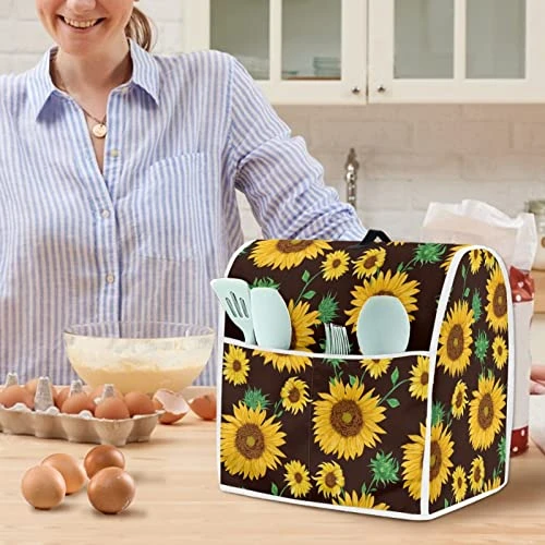 Rainbow Butterfly Print Stand Mixer Cover For Women,Waterproof Kitchen Appliance Organizer Bag Cover With Top Handle And Pocket 7 Rainbow Butterfly Print Stand Mixer Cover For Women,Waterproof Kitchen Appliance Organizer Bag Cover With Top Handle And Pocket - Image 5