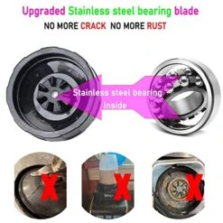 [New Model] Replacement 7 Fins Male Blade&24oz Blender Cups Compatible For Nutri Ninja Auto IQ Blender [4 Inch Male 7 Fins Blade] -Wilton Shop 51Q2gzIpgGL