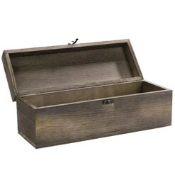 Rustic Burnt Solid Wood Wine Bottle Gift Box With Latched Lid, Decorative Bottle Storage Carrying Case With Chalkboard Label 11 Rustic Burnt Solid Wood Wine Bottle Gift Box With Latched Lid, Decorative Bottle Storage Carrying Case With Chalkboard Label -Wilton Shop 51Q4Dv1bFRL