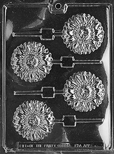F083 Sunflower Lollipop Chocolate Candy Mold With Molding Instructions Included 3 F083 Sunflower Lollipop Chocolate Candy Mold With Molding Instructions Included