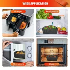 2 Packs Air Fryer Silicone Pot For Ninja Foodi Dual DZ201 DZ401, Food Grade Reusable Non Stick Replacement Silicone Air Fryer Liner Basket Bowl Accessories For Ninja 8 QT Air Fryer, Dishwasher Safe 22 2 Packs Air Fryer Silicone Pot For Ninja Foodi Dual DZ201 DZ401, Food Grade Reusable Non Stick Replacement Silicone Air Fryer Liner Basket Bowl Accessories For Ninja 8 QT Air Fryer, Dishwasher Safe -Wilton Shop 51QOpFpThFL