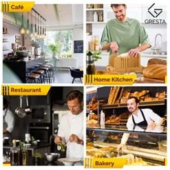 Bread Slicer, Bread Slicer For Homemade Bread, Bread Cutter, Bread Slicing Guide With 3 Different Sizes- Comes With A Bread Knife For Homemade Bread And A Mesh Bag -Wilton Shop 51QRtHwpe4L