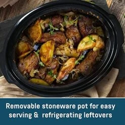 6-Quart Diamond Pattern Slow Cooker - Removable, Dishwasher-Safe Stoneware Pot -Wilton Shop 51QT9gIUhFL