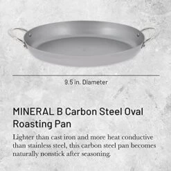 De Buyer MINERAL B Carbon Steel Oval Roasting Pan - Ideal For Roasting Meat, Seafood & Veggies - Naturally Nonstick - Made In France 9 De Buyer MINERAL B Carbon Steel Oval Roasting Pan - Ideal For Roasting Meat, Seafood & Veggies - Naturally Nonstick - Made In France -Wilton Shop 51QTRFqJpjL