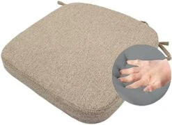 Chair Cushion With Ties For Kitchen Chair - Thick Memory Foam Indoor Seat Pad,Dining Room Cushion With Machine Washable Cover [15 X 15 X 2 Inches] - Dark Brown -Wilton Shop 51QWXyKsHoL. AC