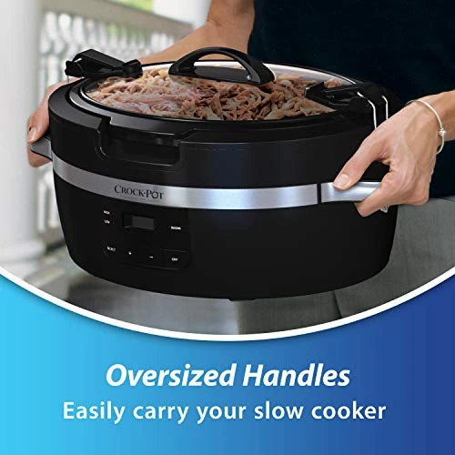 Crock-Pot Pot Thermoshield Easy Carry Handles |6 Quart Manual Slow Cooker, Black 4 Crock-Pot Pot Thermoshield Easy Carry Handles |6 Quart Manual Slow Cooker, Black - Image 2