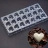Polycarbonate Chocolate Mold, Sweet Candy DIY Mold 21 Mini Heart Shaped Clear Plastic PC Handmade Chocolate Making Mold Pastry Dessert Baking Pan Cake Decoration Tool For Mousse, Jelly, Candy, Chocola -Wilton Shop 51QbkvlWVwL
