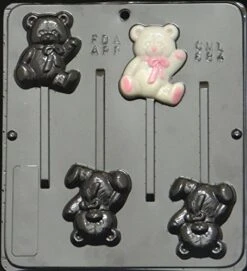 Candy Molds N More Teddy Bear Lollipop Chocolate Candy Mold Baby Shower 684 -Wilton Shop 51QlUYKjW9L