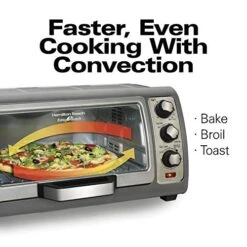 Hamilton Beach Countertop Toaster Oven, Easy Reach With Roll-Top Door, 6-Slice, Convection (31123D), Silver 11 Hamilton Beach Countertop Toaster Oven, Easy Reach With Roll-Top Door, 6-Slice, Convection (31123D), Silver -Wilton Shop 51R9ReRZ95L