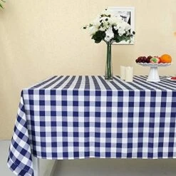 Buffalo Plaid Check Tablecloth - 54-inch X 78-Inch Navy Blue And White Rectangle Checker Table Tablecloth Cover Linen Home Camping Picnic Plaid Tablecloth -Wilton Shop 51RAHzWKVUL. AC