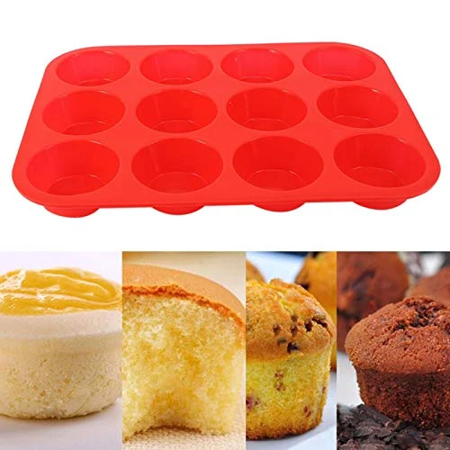 RAKUTE Muffin Pan, 12 Cups Cupcake Pan Silicone Muffin Tin Easy Release For Baking DIY Making Cakes Cornbread Quiche Muffin Egg Cups Pan 5 RAKUTE Muffin Pan, 12 Cups Cupcake Pan Silicone Muffin Tin Easy Release For Baking DIY Making Cakes Cornbread Quiche Muffin Egg Cups Pan - Image 3