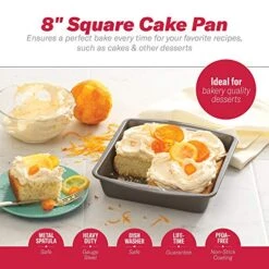 Cook 04017 786173391991 8 Inch X 8 Inch Square Cake Pan, 8 X 8 Inch, Grey -Wilton Shop 51RHaZVOU1L 1