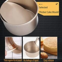 5pcs Non-Stick Carbon Steel Baking Pan Set Different Shapes Cake Bread Baking Pan, Small Mold Bakeware, Baking Molds Kitchen Cupcake Tools For Baking Industry Home. (Gold) -Wilton Shop 51RIvxA9b8L