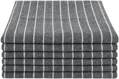 Linen Napkins 20x20 Inch Oversized Stripe Dinner Napkins Soft Washable Cloth Napkins For Parties Dinners Weddings Cocktail & Home Use Set Of 6, Grey/Blue -Wilton Shop 51RNen 4RsL. AC