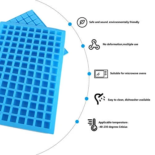 Silicone Candy Molds, 2 Pack 126-Cavity Mini Square Chocolate Molds For Gummy Jelly Truffles Pralines Caramels, Ice Cube Tray Molds 5 Silicone Candy Molds, 2 Pack 126-Cavity Mini Square Chocolate Molds For Gummy Jelly Truffles Pralines Caramels, Ice Cube Tray Molds - Image 3