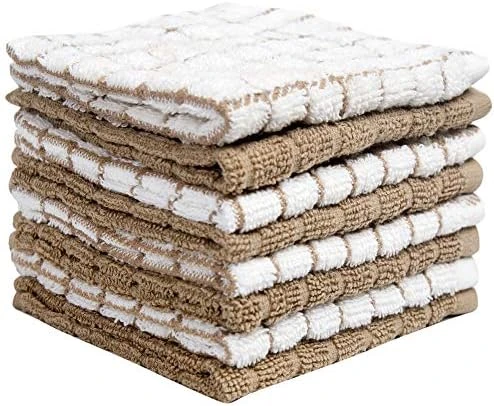 Kitchen Towels 16"x 28" | Dish Towels | Kitchen Hand Towels | Large Dishcloths Set | Highly Absorbent Tea Towel, Soft With Hanging Loop | Natural Ring Spun Cotton, 380 GSM | Aqua Check Design - 6 Pack 10 Kitchen Towels 16"x 28" | Dish Towels | Kitchen Hand Towels | Large Dishcloths Set | Highly Absorbent Tea Towel, Soft With Hanging Loop | Natural Ring Spun Cotton, 380 GSM | Aqua Check Design - 6 Pack - Image 8