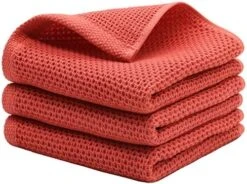 Natural Cotton Tidy Dish Cloths Rags,Waffle Weave Kitchen Towels And Dishcloths Sets, Soft And Absorbent Hand Towel Washcloths, 12inchx12inch 6 Pack (Multi Color) -Wilton Shop 51RXGLng46L. AC