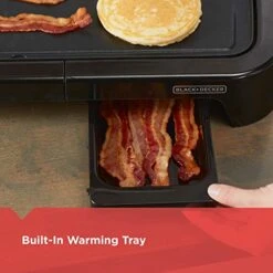 Black & Decker Family-Sized Electric Griddle With Warming Tray & Drip Tray, GD2051B 9 Black & Decker Family-Sized Electric Griddle With Warming Tray & Drip Tray, GD2051B -Wilton Shop 51RfE3WhooL