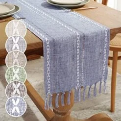 Placemats Set Of 6 Dining Table Kitchen Indoor And Outdoor Place Mats Washable Pure Color Braided, 13x18 Inch,Khaki -Wilton Shop 51RlKmCjiIL. AC 2