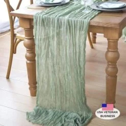 Beautiful Sage Green 2 Pack Cheese Cloth Table Runner | Cheesecloth Table Runner | Gorgeous Pre-Wrinkled Gauze Table Runner | Sage Tablecloth | Table Runner Cheesecloth 16 Beautiful Sage Green 2 Pack Cheese Cloth Table Runner | Cheesecloth Table Runner | Gorgeous Pre-Wrinkled Gauze Table Runner | Sage Tablecloth | Table Runner Cheesecloth -Wilton Shop 51RoxxvRFrL. AC
