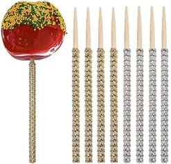 32Pcs Bling Candy Apple Sticks,6 Inches Caramel Bamboo Apple Sticks With Rhinestones Diamond,Fruit Treats Decorative Sticks For Dessert Table(Gold) 14 32Pcs Bling Candy Apple Sticks,6 Inches Caramel Bamboo Apple Sticks With Rhinestones Diamond,Fruit Treats Decorative Sticks For Dessert Table(Gold) -Wilton Shop 51RwMkbqWhL. AC