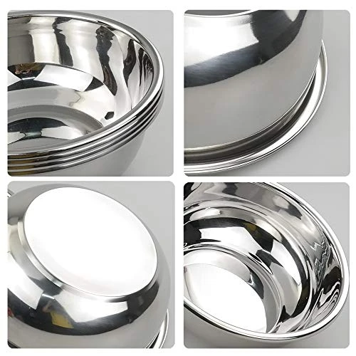 18/10 Stainless Steel Mixing Bowls, Nesting Bowls For Meal Prep, Serving, Baking, Set Of 4 7 18/10 Stainless Steel Mixing Bowls, Nesting Bowls For Meal Prep, Serving, Baking, Set Of 4 - Image 5