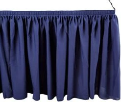 Polyester Poplin Table Skirt For Rectangle Tables, Pleat Fabric For Wedding Banquet Trade Show, 30-Foot By 29-Inch Long With 15 L-Clips, Rust -Wilton Shop 51S3p4ipsDL. AC