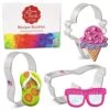 3-Piece Summer Fun Cookie Cutter Set With Recipe Booklet, Flip Flop, Sunglasses, Ice Cream Cone 1 3-Piece Summer Fun Cookie Cutter Set With Recipe Booklet, Flip Flop, Sunglasses, Ice Cream Cone -Wilton Shop 51SBXKhfF0L