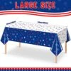 3 Pack Patriotic Tablecloth Decorations For 4th Of July Independence Day, Plastic Memorial Day Table Cover Printed With Stars And Fireworks For Patriotic Themed Party Supplies, 54 X 108 Inch -Wilton Shop 51SBevhU1FL