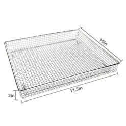 Air Fryer Basket, Air Fryer Basket For Oven,Compatible With Cuisinart TOA-60 Serie/TOA-65 Air Fryer, 304 Food-Grade Air Fryer Stainless Steel Basket, Cooking And Baking For Convection Toaster Oven -Wilton Shop 51SDBJyCXFL