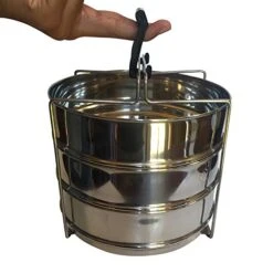 STEAMER INSERT PRESSURE COOKER ACCESSORIES With 3 Insert Pans And A GRIPPER (5 Qt) 7 STEAMER INSERT PRESSURE COOKER ACCESSORIES With 3 Insert Pans And A GRIPPER (5 Qt) -Wilton Shop 51SE30YAjNL