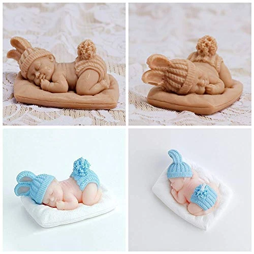 2Pcs 3D Sleeping Baby Silicone Chocolate Candy Fondant Mold Handmade Soap Candle Mold Baby Shower Party 1st Birthday Party Cake Topper Decoration Tools 7 2Pcs 3D Sleeping Baby Silicone Chocolate Candy Fondant Mold Handmade Soap Candle Mold Baby Shower Party 1st Birthday Party Cake Topper Decoration Tools - Image 5