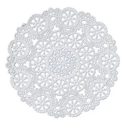 Consumer Medallion Lace Round Paper Doilies, 8-Inch, Pack Of 20 (B23004), White